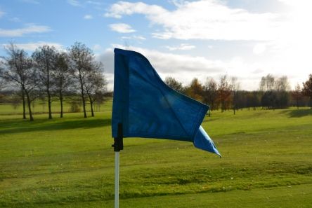 2 ply blue velcro fastening golf flag
