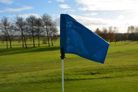 2 ply blue venti-knit velcro golf flag