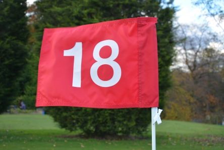 2 ply numbered tie on flag red