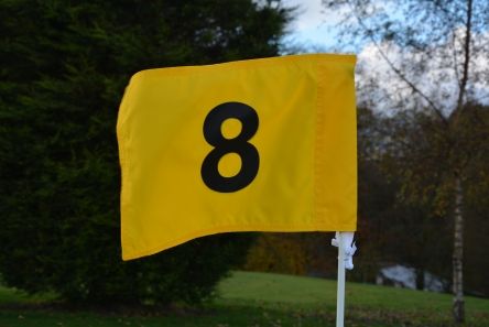 2 ply numbered tie on flag yellow