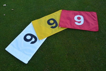 2 ply numbered tie on golf flags