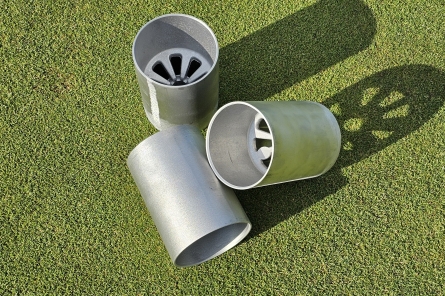 natural aluminium all grey golf course hole cup