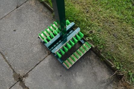 shoe cleaning brush on stand