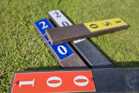 yardage marker rails for golf course